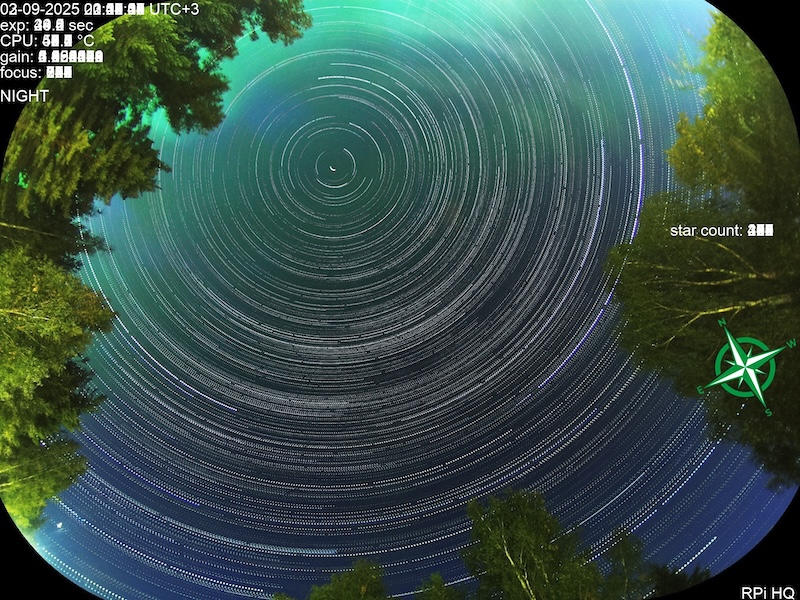 Startrails in AllSky Camera